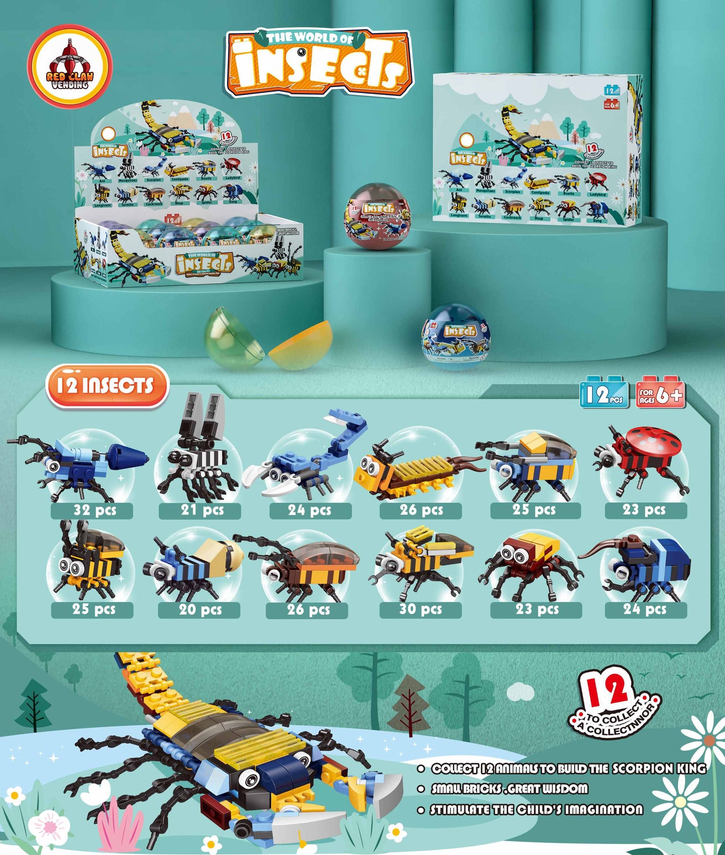 Insect Block Set - 2.5" Capsules (12-Pack)