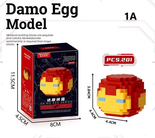 Damo Egg Nano Bricks – Super Heroes Masks Collection
