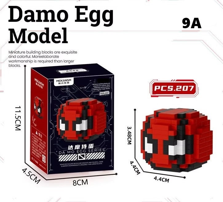 Damo Egg Nano Bricks – Super Heroes Masks Collection