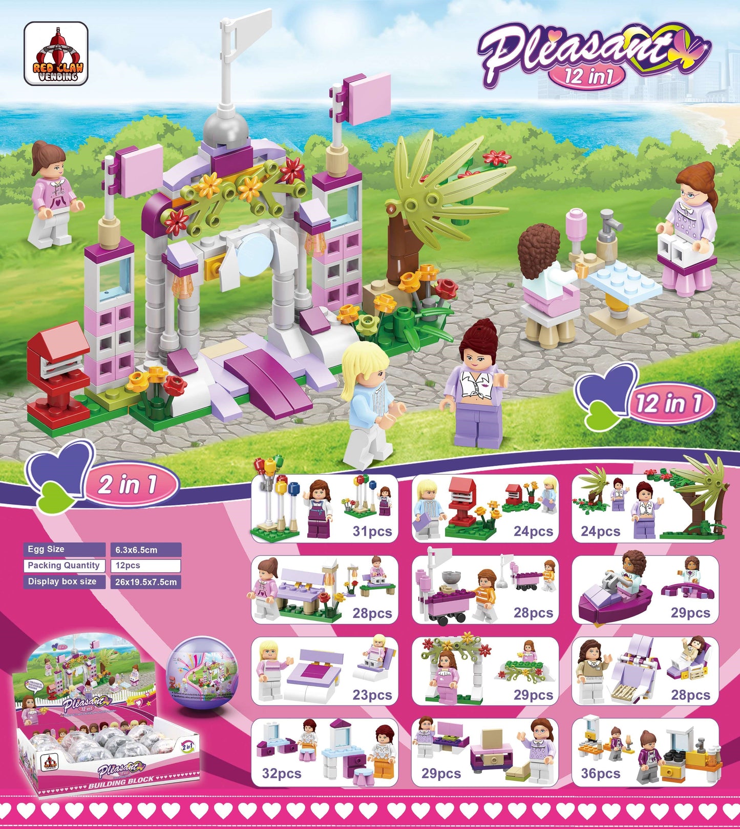 Pleasant Home Block Set – 2.5" Capsules (12-Pack)