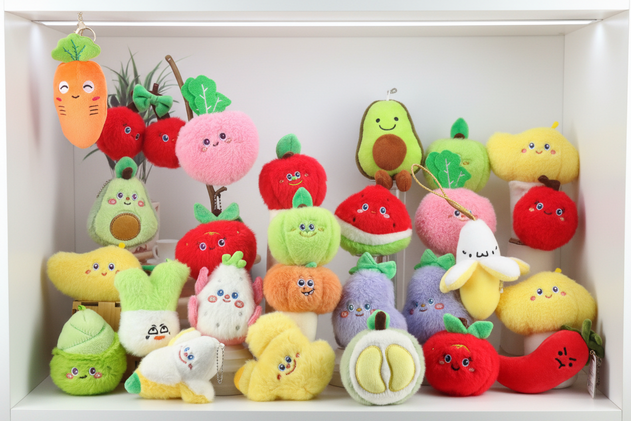 Fruit & Veggie Mini Plush Assortment (3-4")
