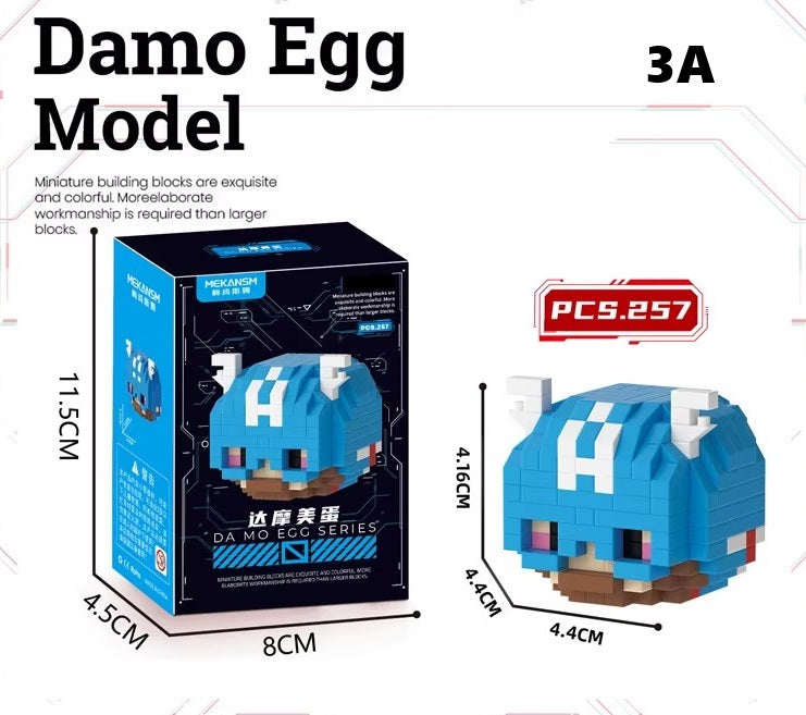 Damo Egg Nano Bricks – Super Heroes Masks Collection