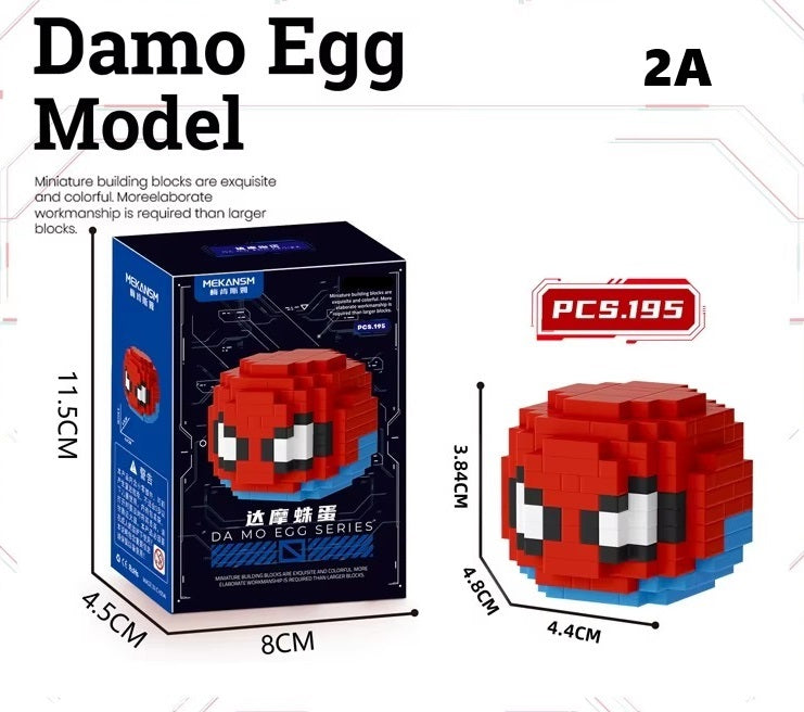 Damo Egg Nano Bricks – Super Heroes Masks Collection