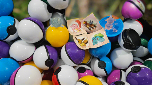 Pokecapsules and Figures/Stickers (1 inch) (100pk)
