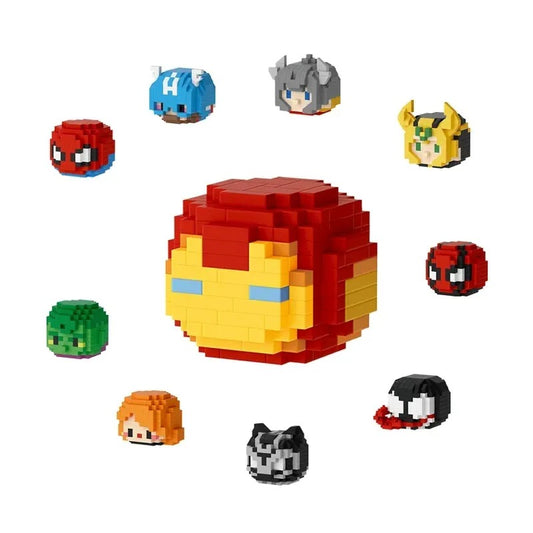Damo Egg Nano Bricks - Super Heroes Masks Collection