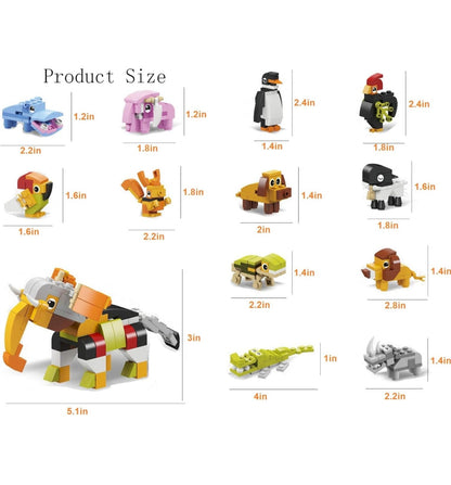 Animal Kingdom Block Set – 2.5" Capsules (12-Pack)