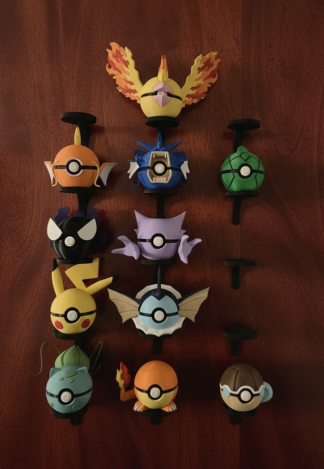 PokeArt Balls - 5x3inch (3D printed)