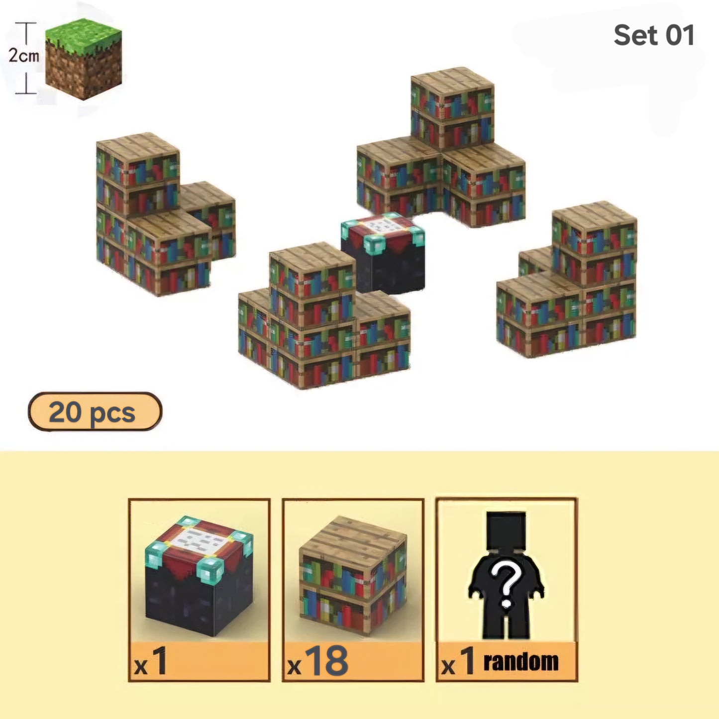 Magnetic Crafty Cube Sets – 2cm Blocks